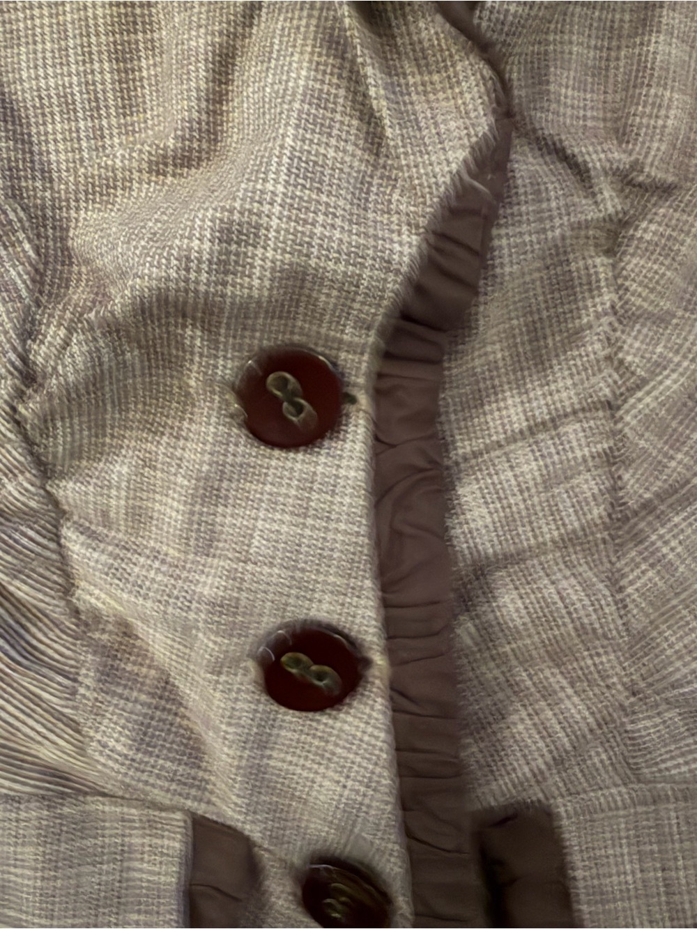 Charming Brown Plaid Short-Sleeve Blazer Top - Picture 3 of 6